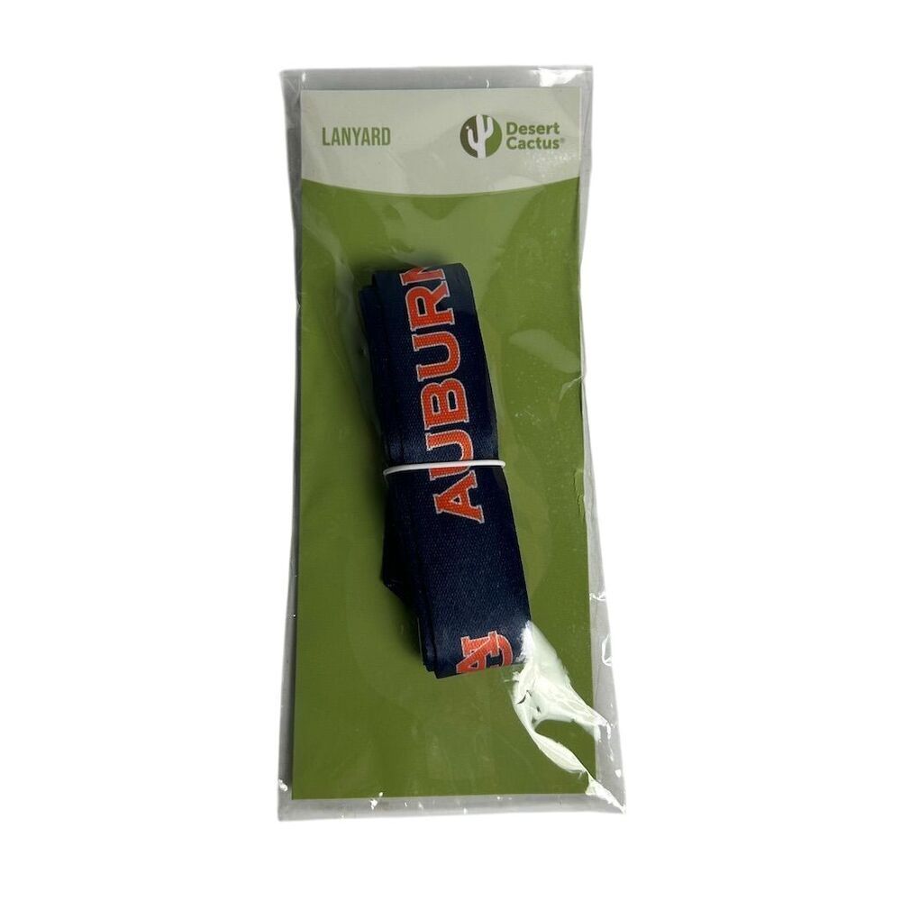 Auburn Tigers Lanyard Keychain Orange &‎ Blue Officially Licensed